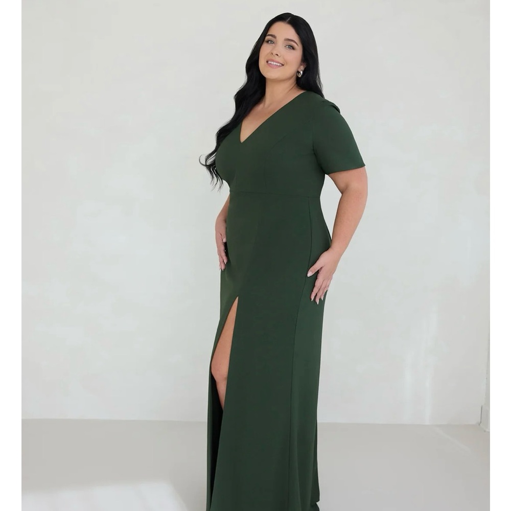 Park & Fifth Green Maxi Dress with Slit